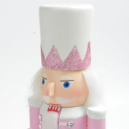 Pink Glitter Wooden Nutcracker Solider