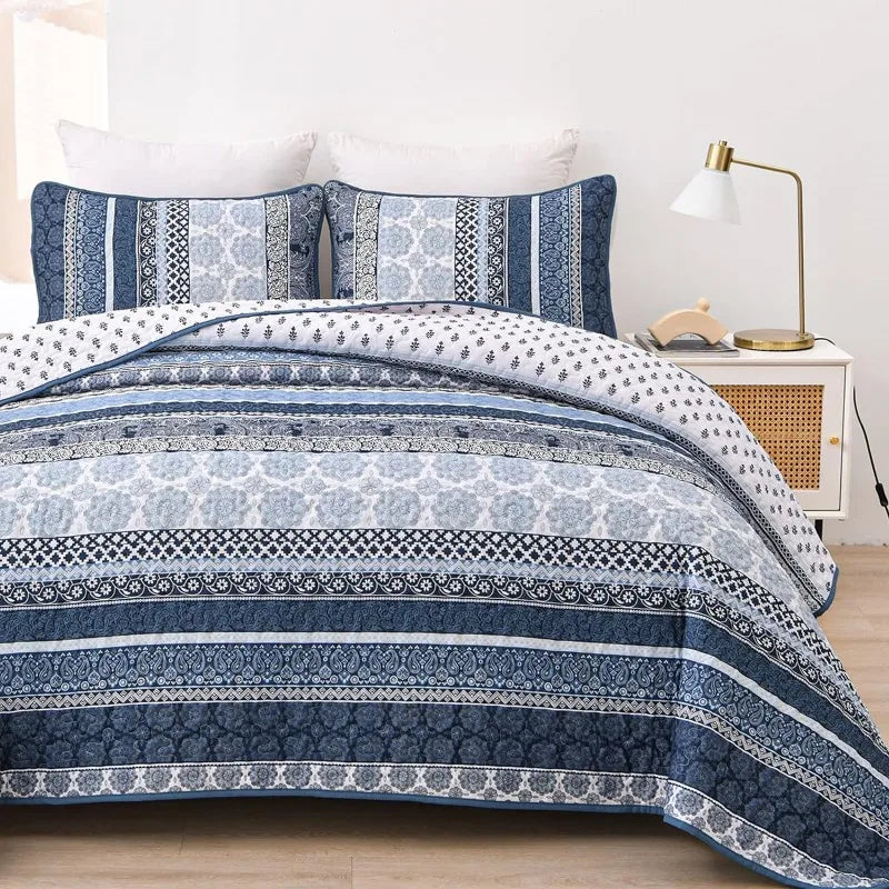 All Season Boho Chic 3 Piece Quilt Sets