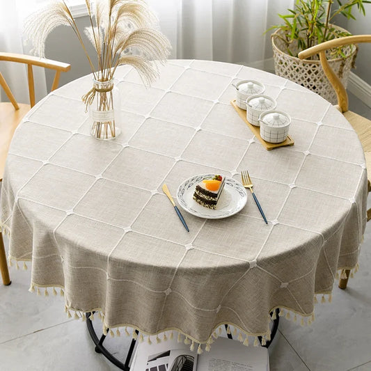 Tassled Round Tablecloths