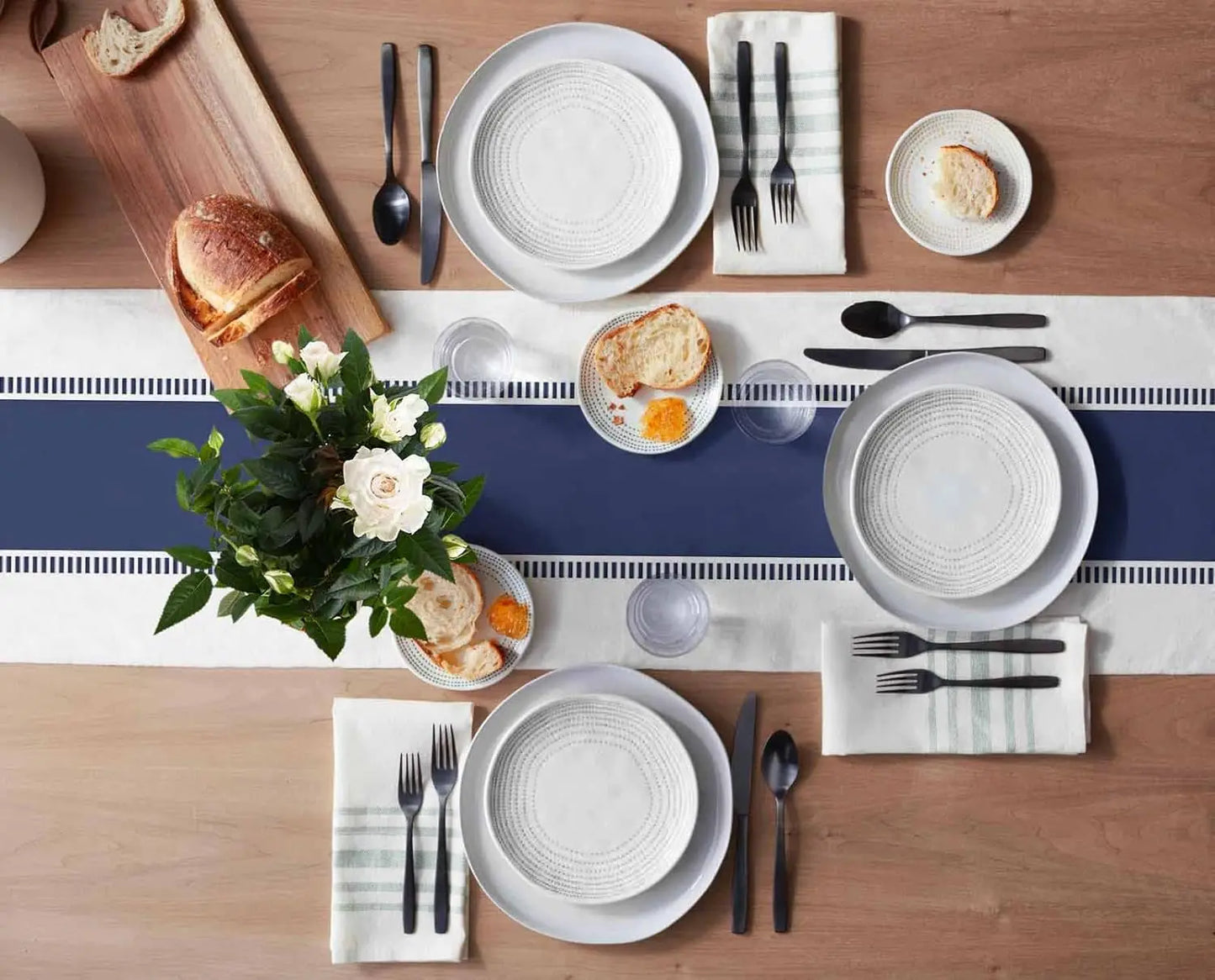 Classic Striped Linen Table Runners