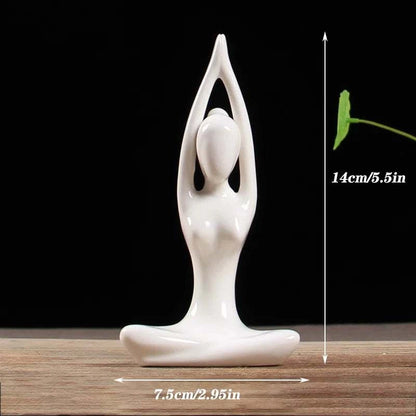 Yoga Pose Ceramic Figurines