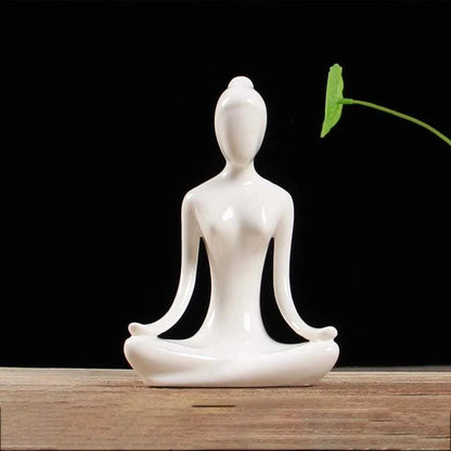 Yoga Pose Ceramic Figurines