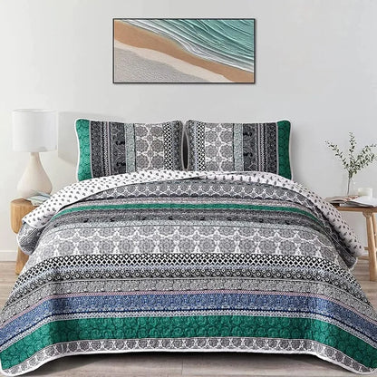 All Season Boho Chic 3 Piece Quilt Sets