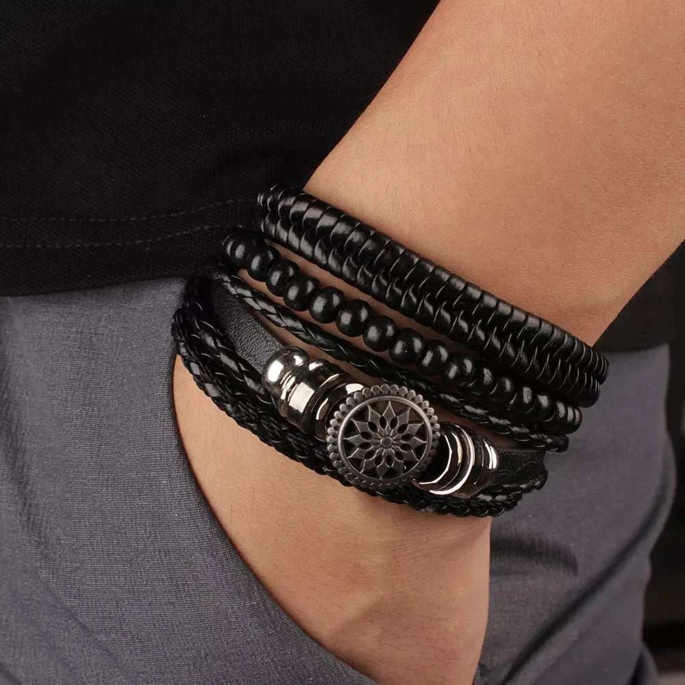 Leather Bracelets with Charm