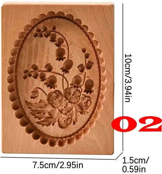 Wooden Shortbread Cookie Mold