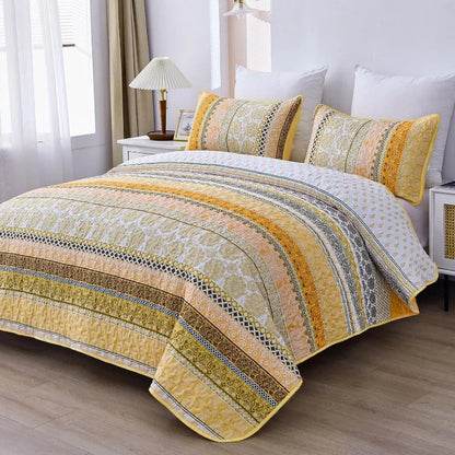 All Season Boho Chic 3 Piece Quilt Sets