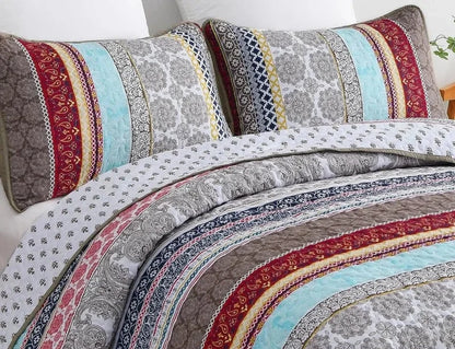 All Season Boho Chic 3 Piece Quilt Sets