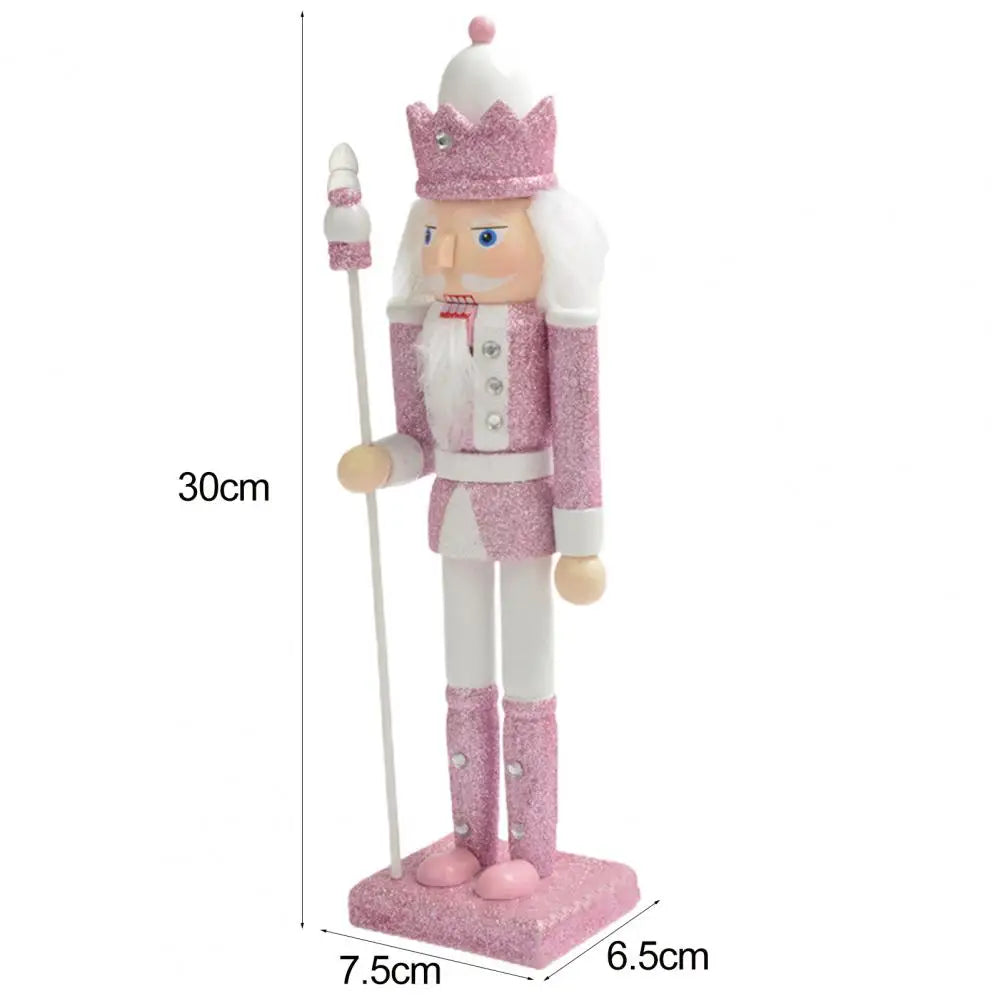 Pink Glitter Wooden Nutcracker Solider