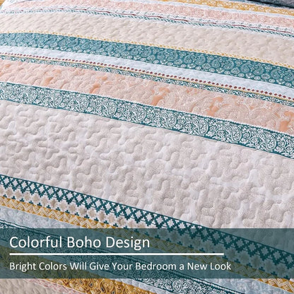 All Season Boho Chic 3 Piece Quilt Sets