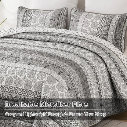 All Season Boho Chic 3 Piece Quilt Sets