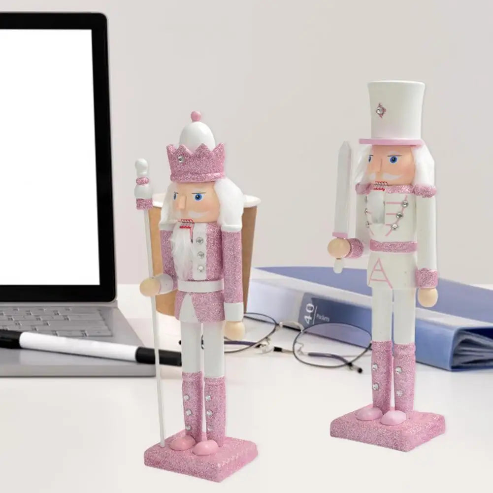 Pink Glitter Wooden Nutcracker Solider