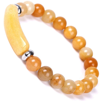 8Mm Yellow Topaz Stretch Bracelet Crystal Energy Handmade Bracelet Gifts for Women Girl