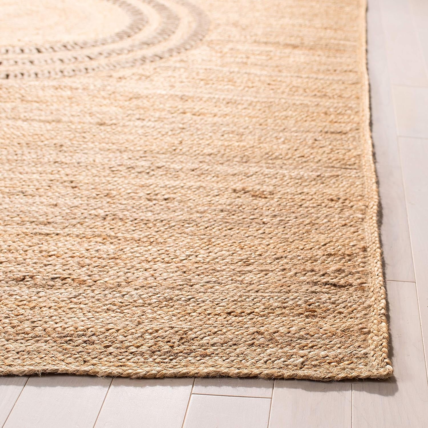 Natural Fiber Collection Runner Rug - 2'6" X 8', Beige, Handmade Boho Farmhouse Jute, Ideal for High Traffic Areas in Living Room, Bedroom (NF372B)