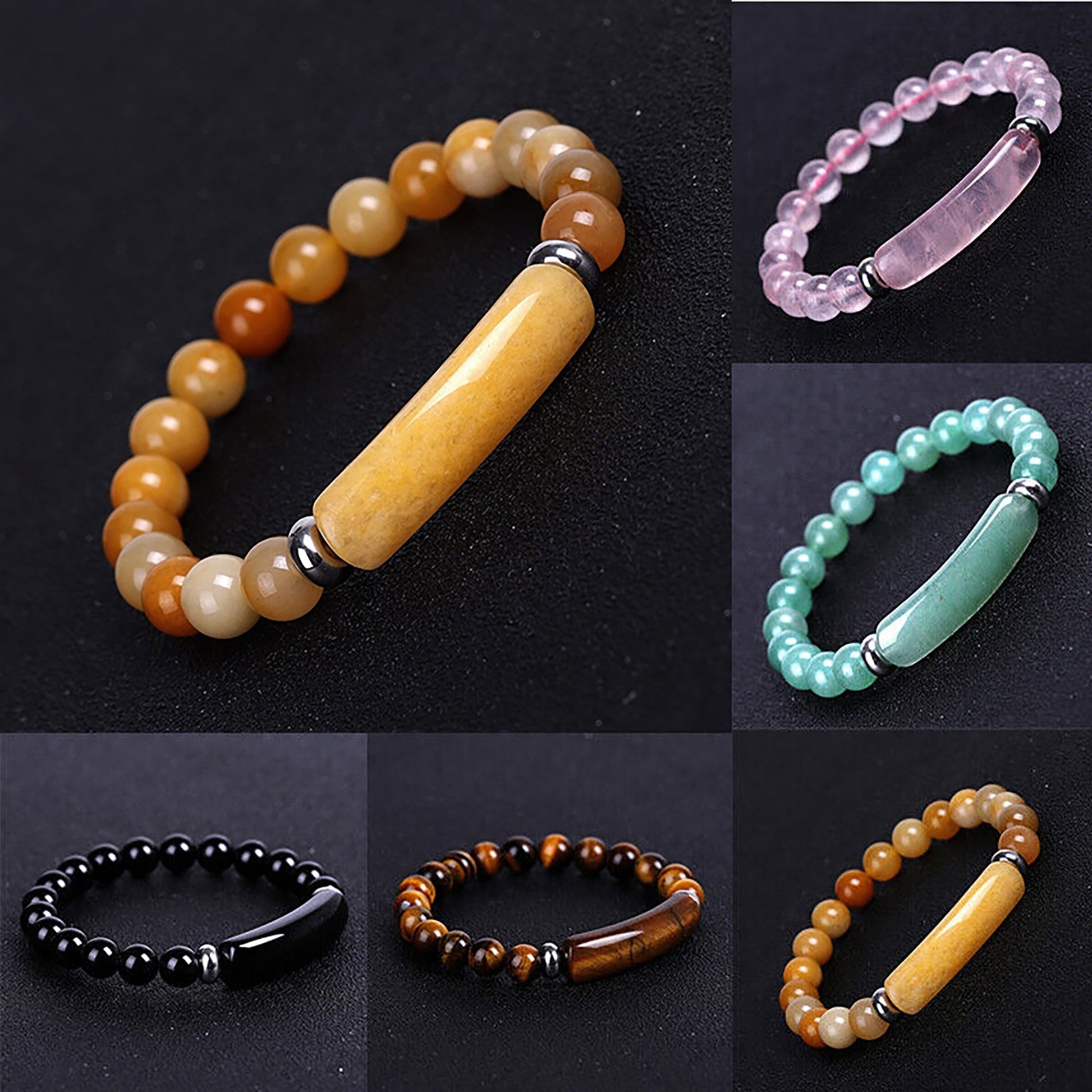 8Mm Yellow Topaz Stretch Bracelet Crystal Energy Handmade Bracelet Gifts for Women Girl