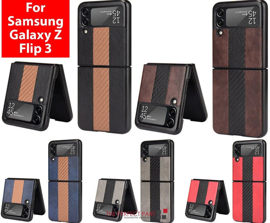 For Samsung Galaxy Z Flip 3 5G Slim Folding Leather Shockproof Phone Case Cover