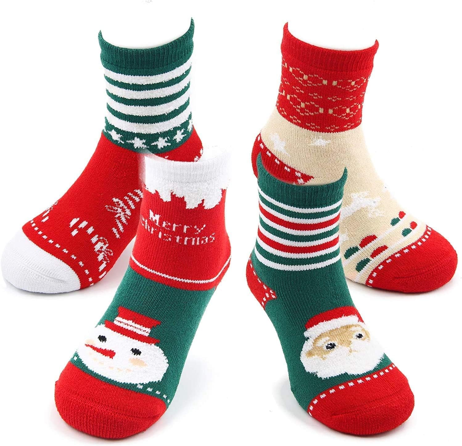 Kids Winter Socks Boys Warm Socks Thick Cotton Thermal Crew Socks for Boys 6 Pairs