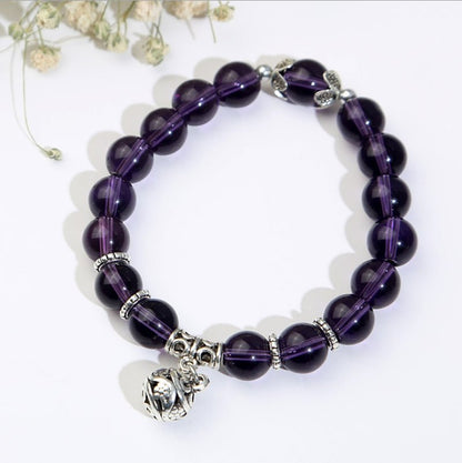 Natural Opal Beads Bracelets Crystal Fashion Women Bracelet Vintage Stainless Steel Braceletes for Women