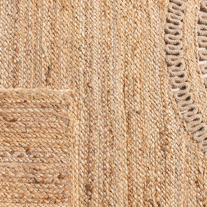 Natural Fiber Collection Runner Rug - 2'6" X 8', Beige, Handmade Boho Farmhouse Jute, Ideal for High Traffic Areas in Living Room, Bedroom (NF372B)